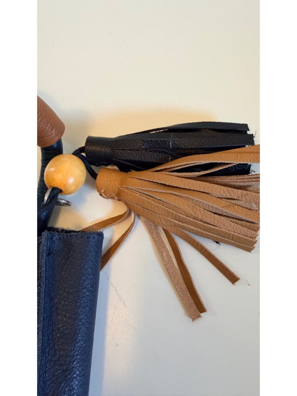 The Sak Los Feliz Indigo Leather Large Tote with Tassel Charm - Picture 16 of 16